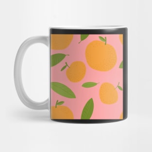 Orange on pink Mug